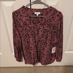 Westbound Women's Pink/Black Blouse Extra Large (New With Tags)